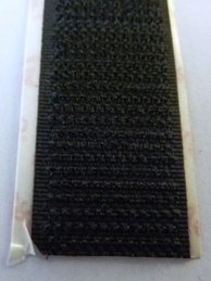 Velcro Hakenband 1m x 10mm schwarz selbstklebend