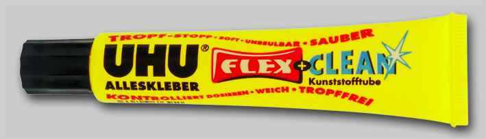 UHU Alleskleber Kraft Flex und Clean transparent Tube 42g