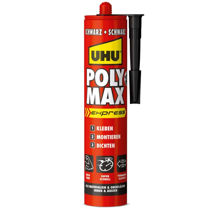 UHU Poly Max Express schwarz Kartusche 425g