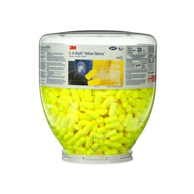 Dispenseraufsatz zu OneTouch Spender mit 500Pr Ear Yellow Neon in Aufsatz 4 Aufsaetze a 500Pr