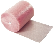 Luftpolsterfolie aus PE mit Noppen 10mm rosa antistatisch K2 75µm