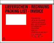 Dokumentenversandtaschen C5 selbstklebend rot Fenster li