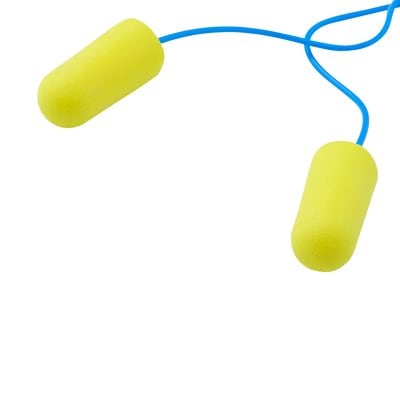 Gehoerschutzstoepsel EAR Yellow Neon mit Band Paarweise in Beutel