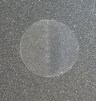 Rondellen aus PEFilm Ø25mm abloesbar transparent mit Perforation
