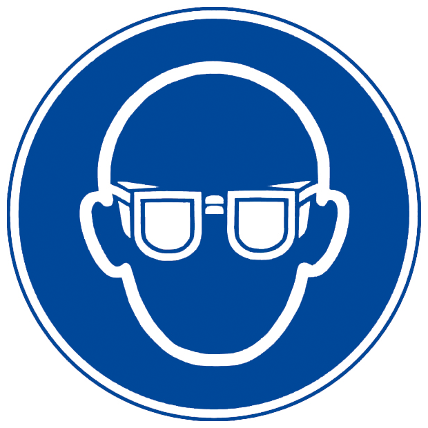 Gebotsschild selbstklebend blau Ø50mm Augenschutz tragen
