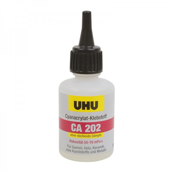 UHU Sekundenkleber CA202  ohne Loesungsmittel Flasche 50gr