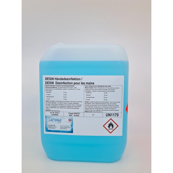 Handdesinfekt 7080 Ethanol blau in Bidon 5L