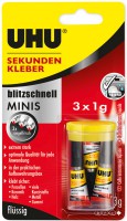 UHU Sekundenkleber CA 103 3x1gr Tuben in Dose