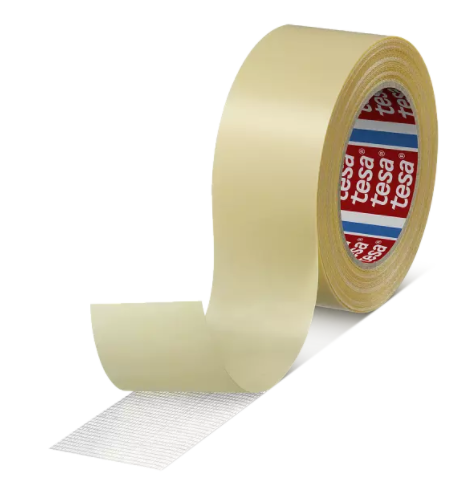 tesafix EcoTeppichverlegeband mit Gewebeeinlage 25m x 50mm transparent 02mm