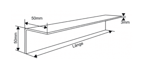 Kantenschutzwinkel aus Vollkarton wasserfest weiss 150x50x50x3mm