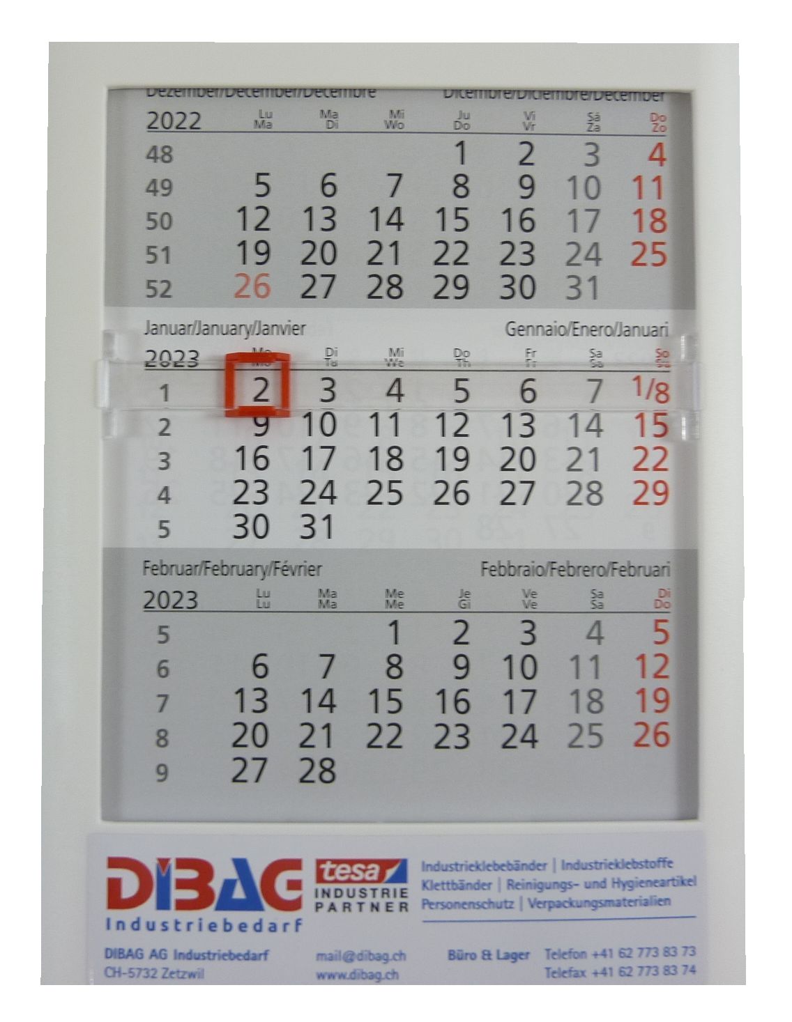 DIBAG 3MonatsTischkalender 20232024