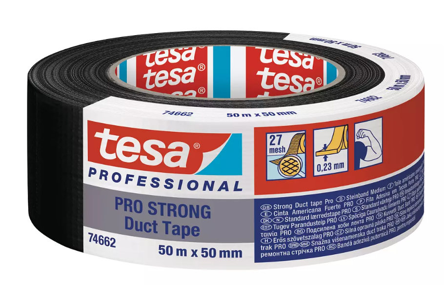 tesa Ducttape 50m x 50mm schwarz 604620000500