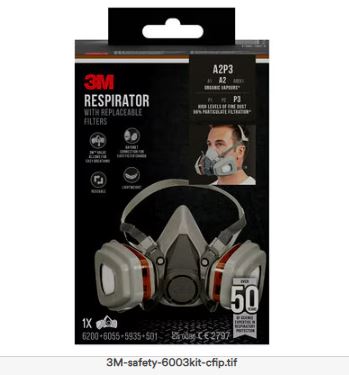 AtemschutzHalbmaske 3M 6200 Groesse M mit A2P3 Filtern