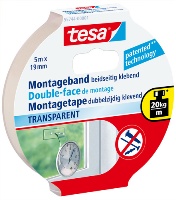 tesa Montageband beidseitig klebend 5mx19mm transparent 557440000120