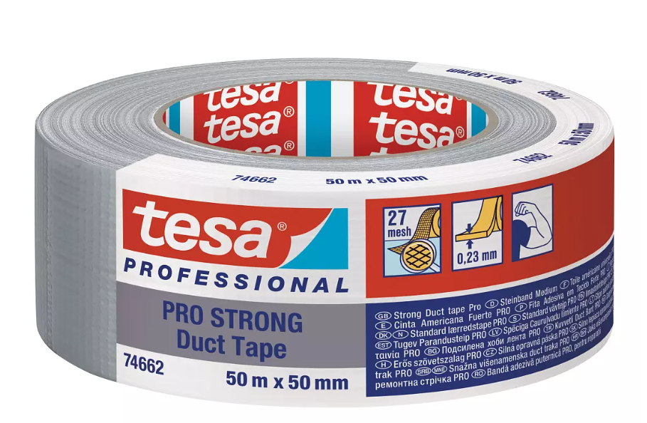 tesa Standard DuctTape 50m x 50mm grau 046620008602