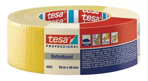 tesa Standard Betonband 50m x 48mm gelb 046620019901